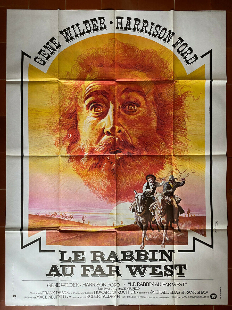 Affiche LE RABBIN AU FAR WEST Robert ALDRICH Gene WILDER H. FORD 120x1
