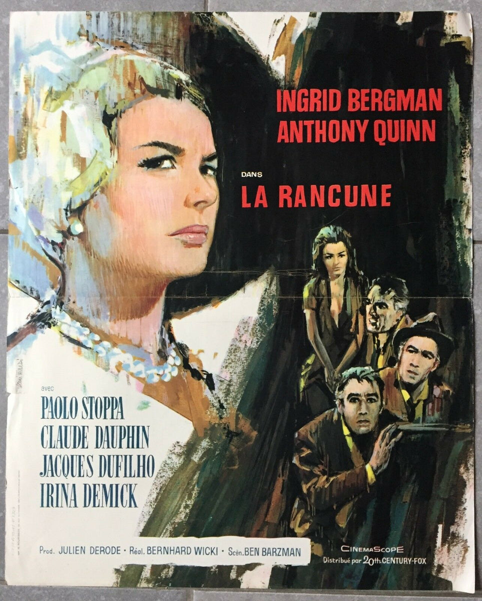 #レアな映画ポスター　イングリット、バーグマン ポスター LA RANCUNE The Visit イングリッド・バーグマン