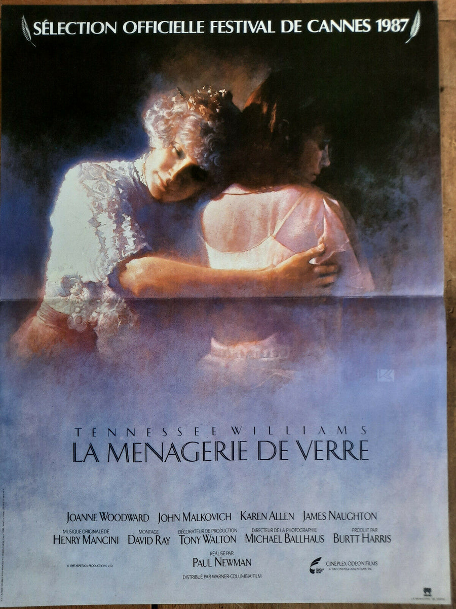 Poster THE GLASS MENAGERIE Paul NEWMAN Joanne WOODWARD MALKOVICH 40x60 CINEAD
