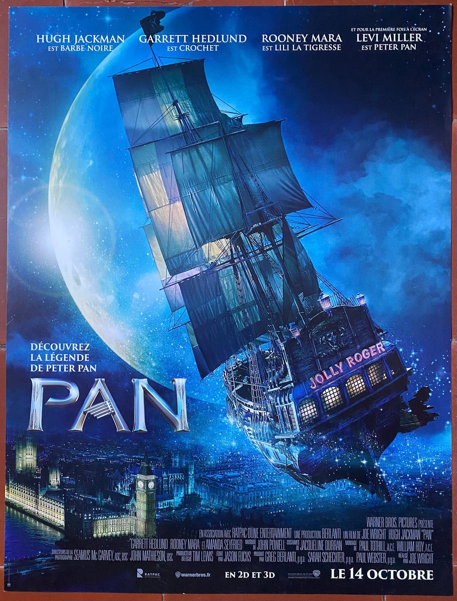 Bar Romy Affiche PAN La Légende de PETER PAN Joe WRIGHT Hugh JACKMAN Levi MILLE ...