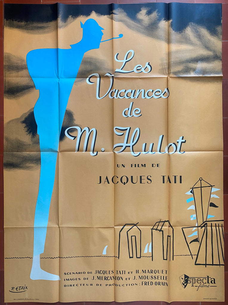 Affiche LES VACANCES DE MONSIEUR HULOT Plage Mer JACQUES TATI 