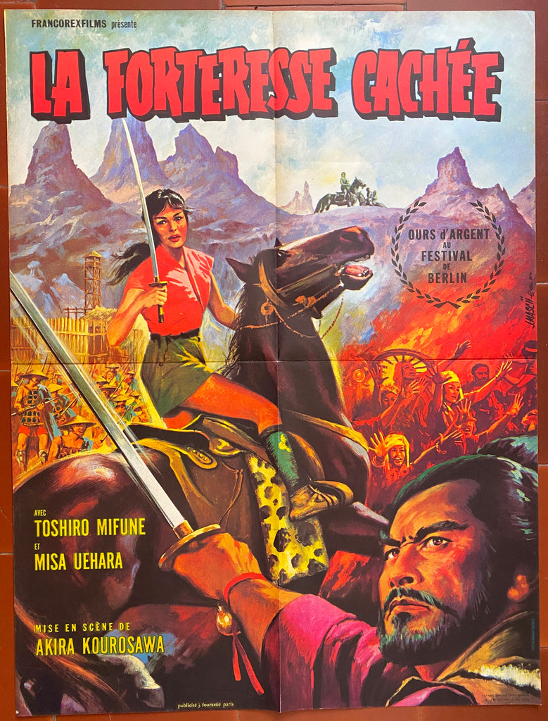 Poster THE HIDDEN FORTRESS Toshiro Mifune AKIRA KUROSAWA Samurai