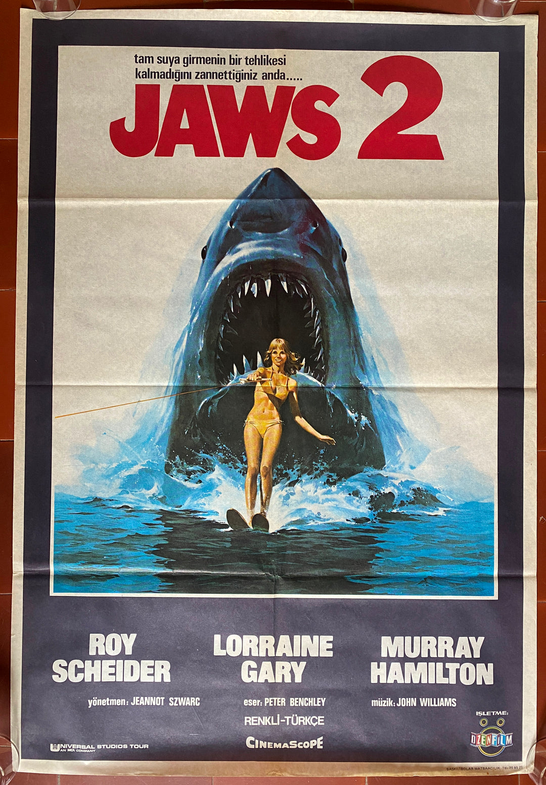 トルコポスター JAWS 2 ジョーズ ROY SCHEIDER ロレイン・ゲイリー