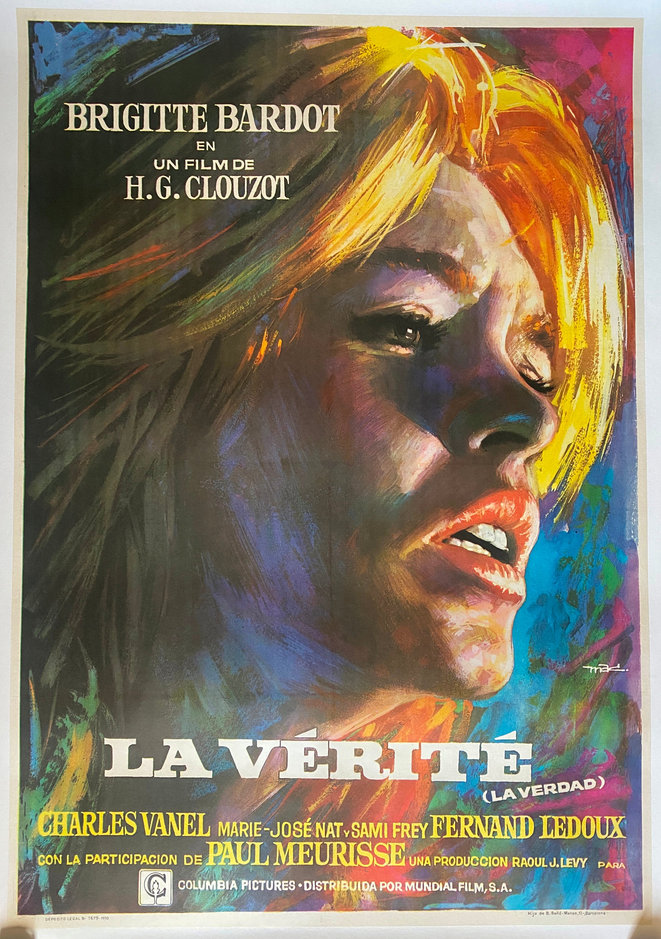 【ポスター】ブリジット・バルドー 井上由一 、Brigitte Bardot(ブリジット・バルドー)『ブリジット