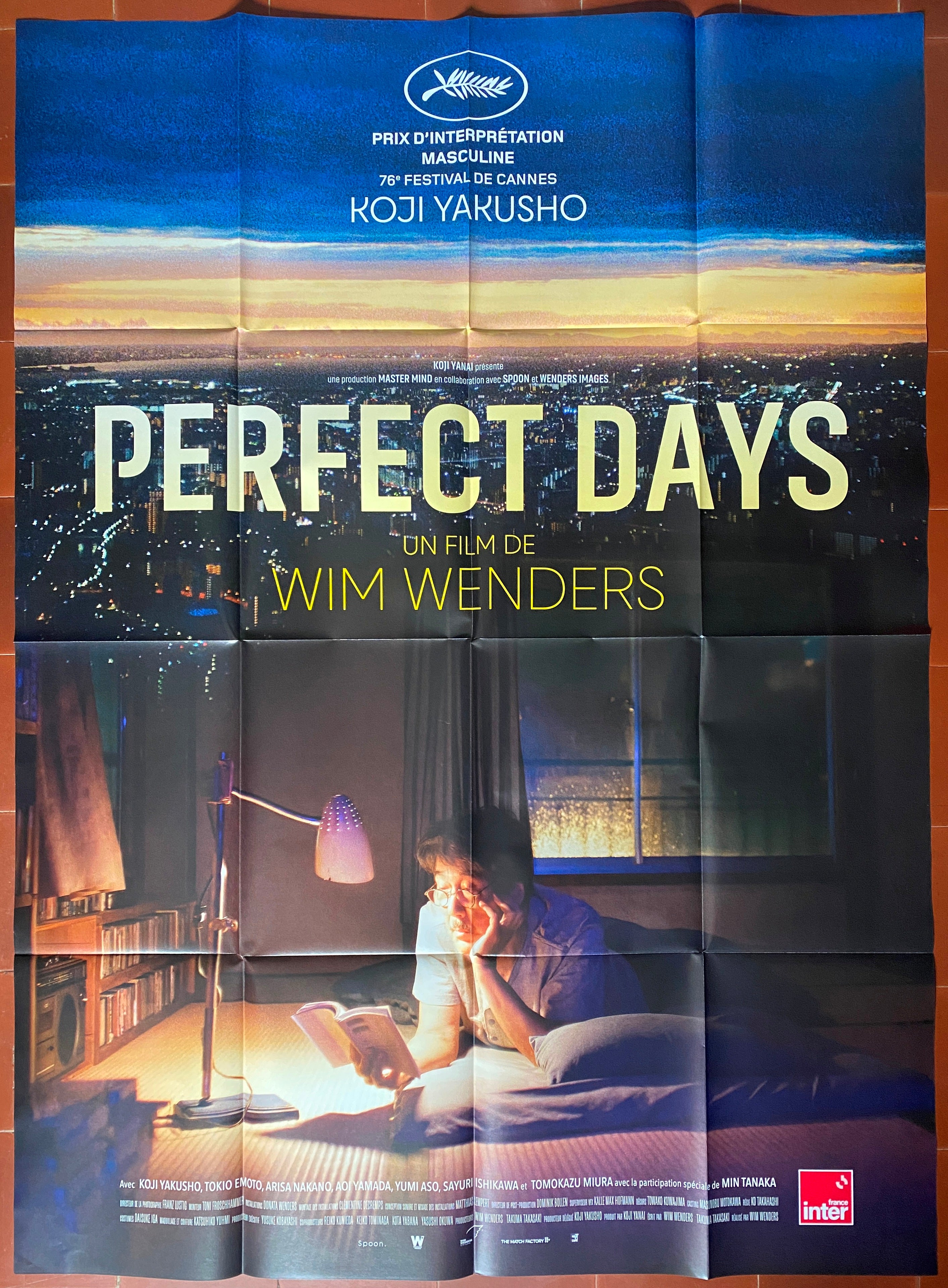 PERFECT DAYS 仏版宣伝ポスター ヴィムヴェンダース 役所広司演じる清掃員の日々。ヴィム・ヴェンダース『PERFECT