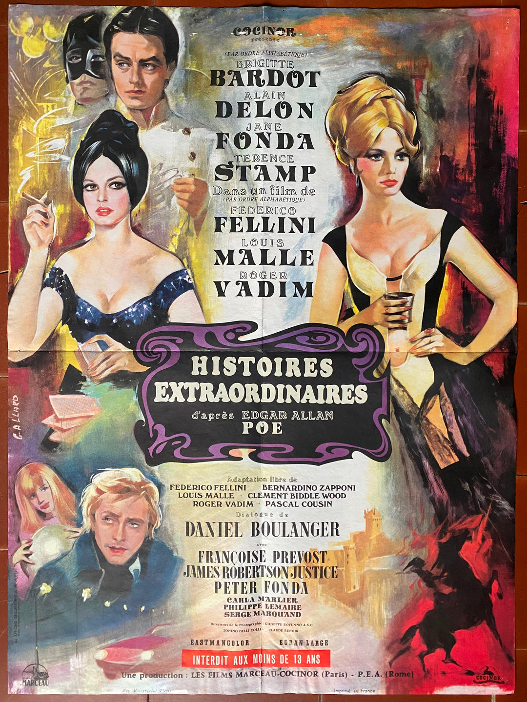 ポスター EXTRAORDINARY STORIES アラン・ドロン ブリジット・バルドー