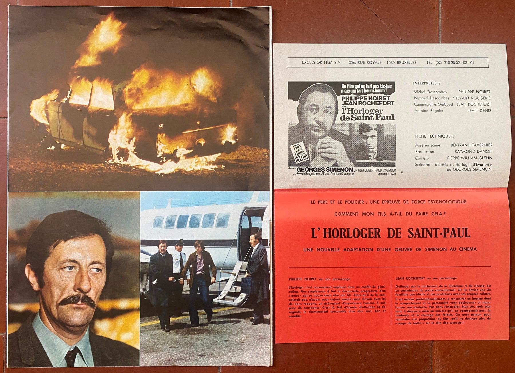 2 Dossiers de presse L'HORLOGER DE SAINT-PAUL Philippe Noiret JEAN ROC ...