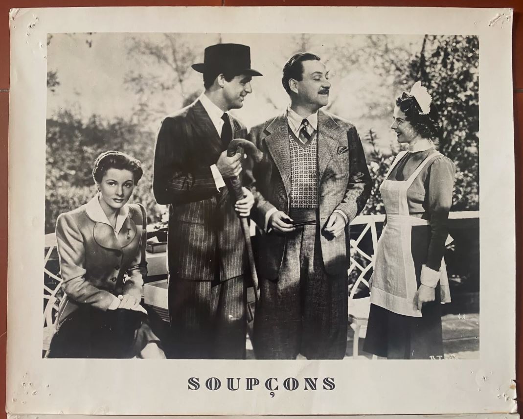 2 Photos SOUPCONS Suspicion ALFRED HITCHCOCK Cary Grant JOAN FONTAINE