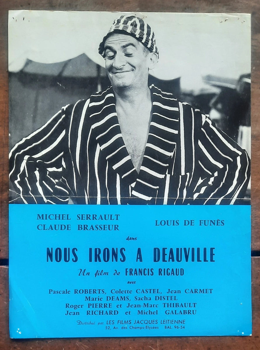 Plaquette NOUS IRONS A DEAUVILLE Francis RIGAUD Louis DE FUNES M. SERR ...