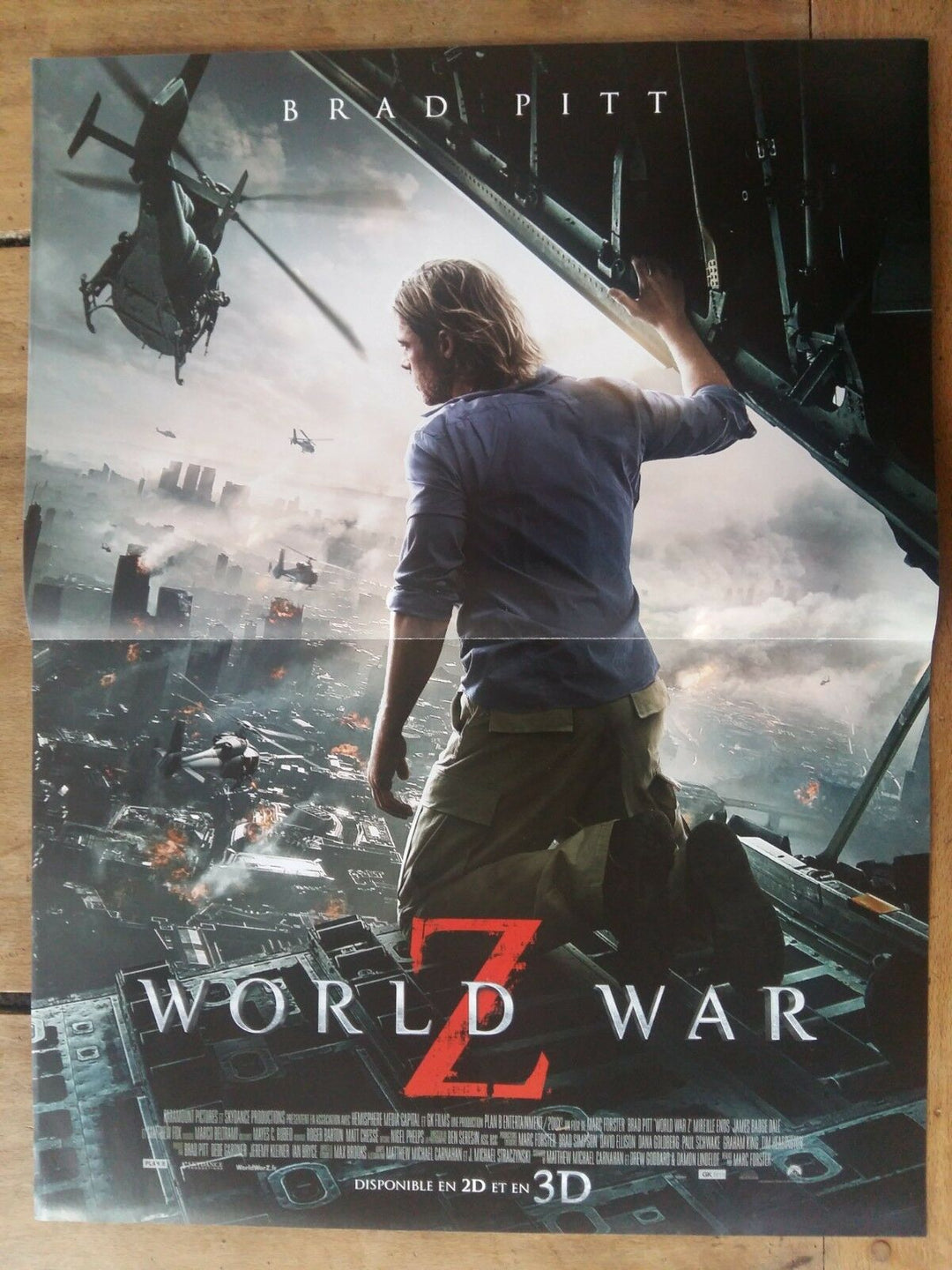 WORLD Z WAR ポスター マーク・フォースター ブラッド・ピット 40x60cm
