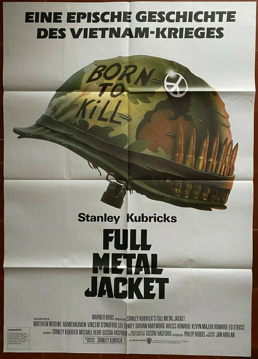 Full Metal Jacket (1987) Poster Stanley Kubrick Film Wall Decor Matthew Modine Adam Baldwin Vincent D'Onofrio Lee Ermey Print Art Gift