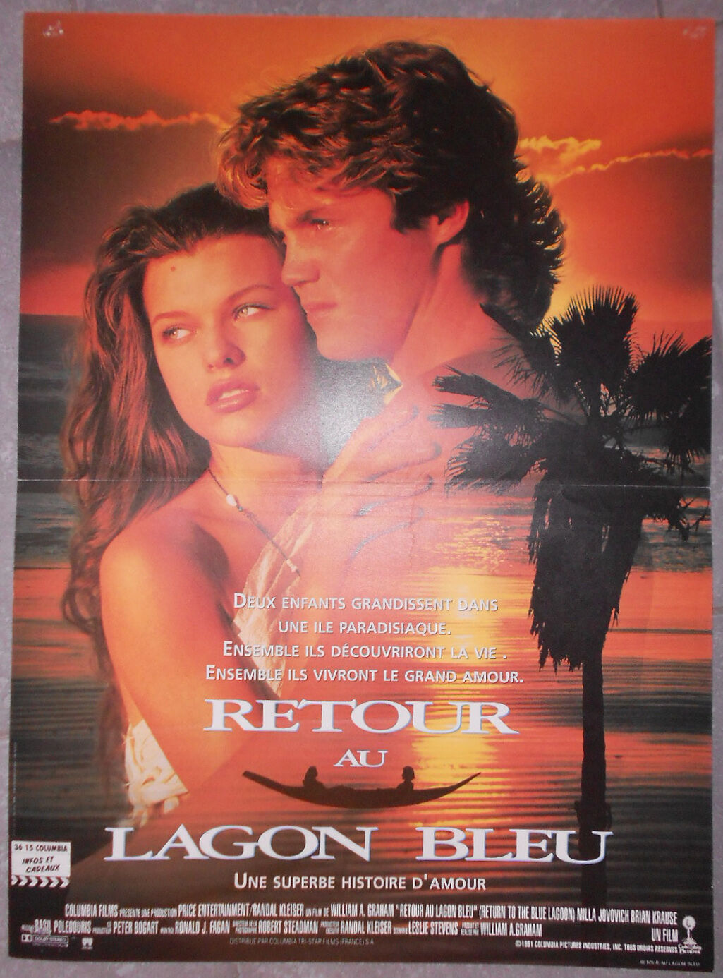 ポスター RETURN TO THE BLUE LAGOON リターン トゥ ザ ブルー