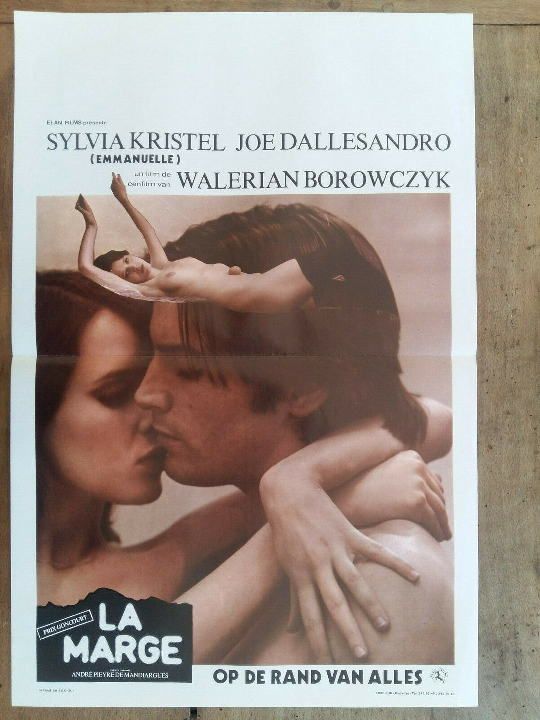 LA MARGE 映画ポスター SYLVIA KRISTEL Belgian Poster LA MARGE Op de rand van alles Sylvia KRISTEL