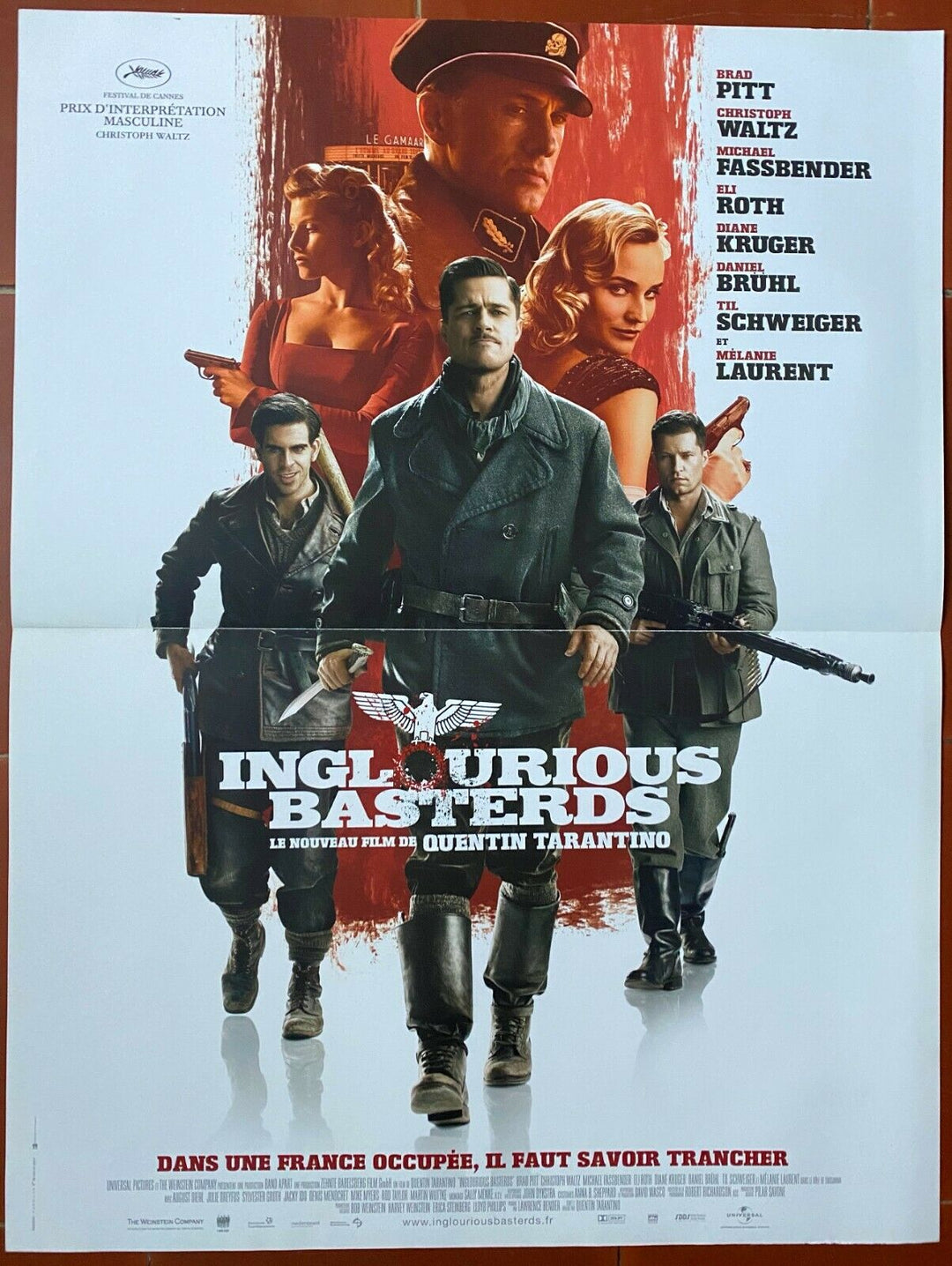 タランティーノ 映画 イングロリアス・バスターズ 劇場 特大バナーポスター 4本 タランティーノ 映画 イングロリアス・バスターズ 劇場 特大バナー