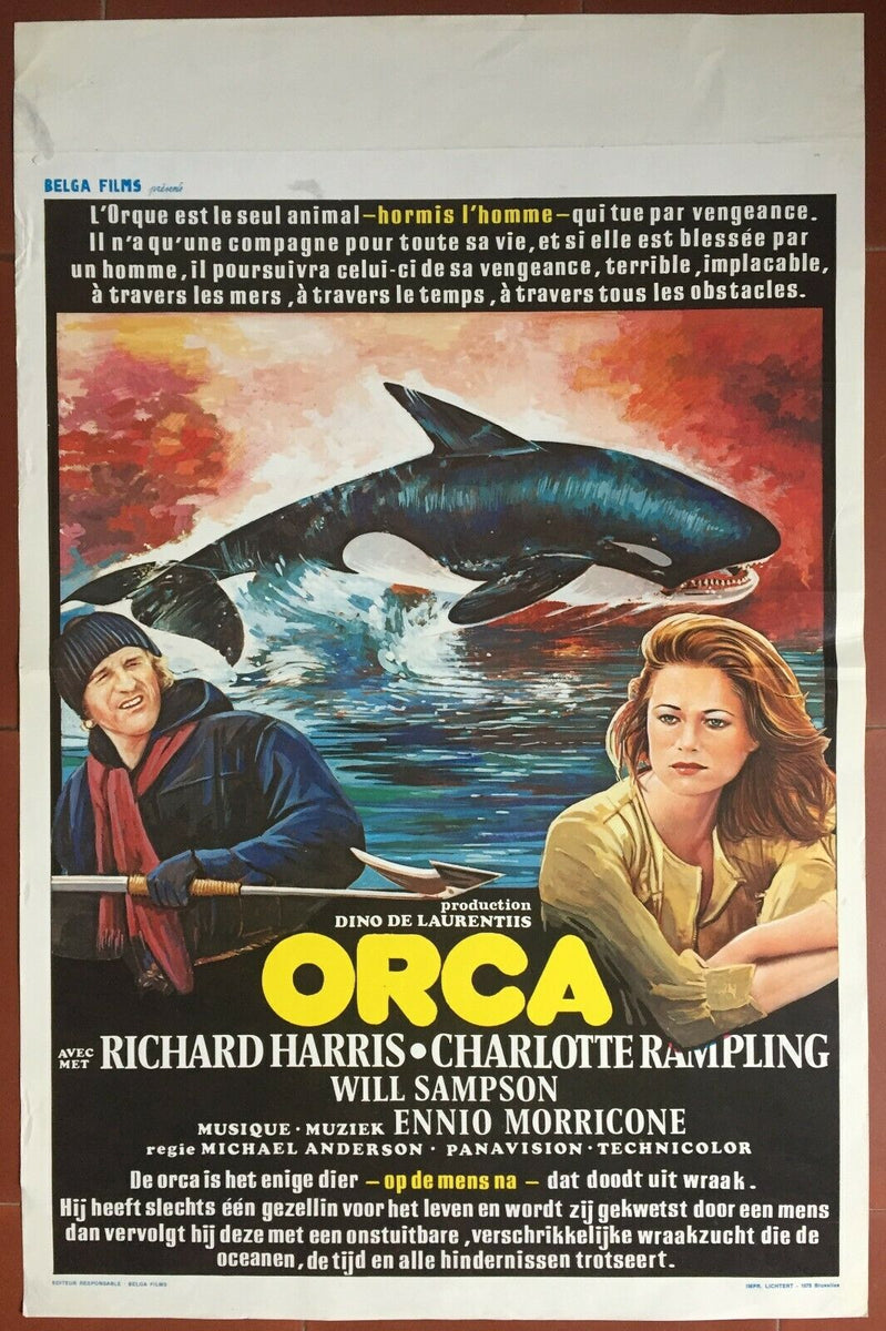 Belgian Poster ORCA Charlotte Rampling RICHARD HARRIS Orca 1977 – CINEAD
