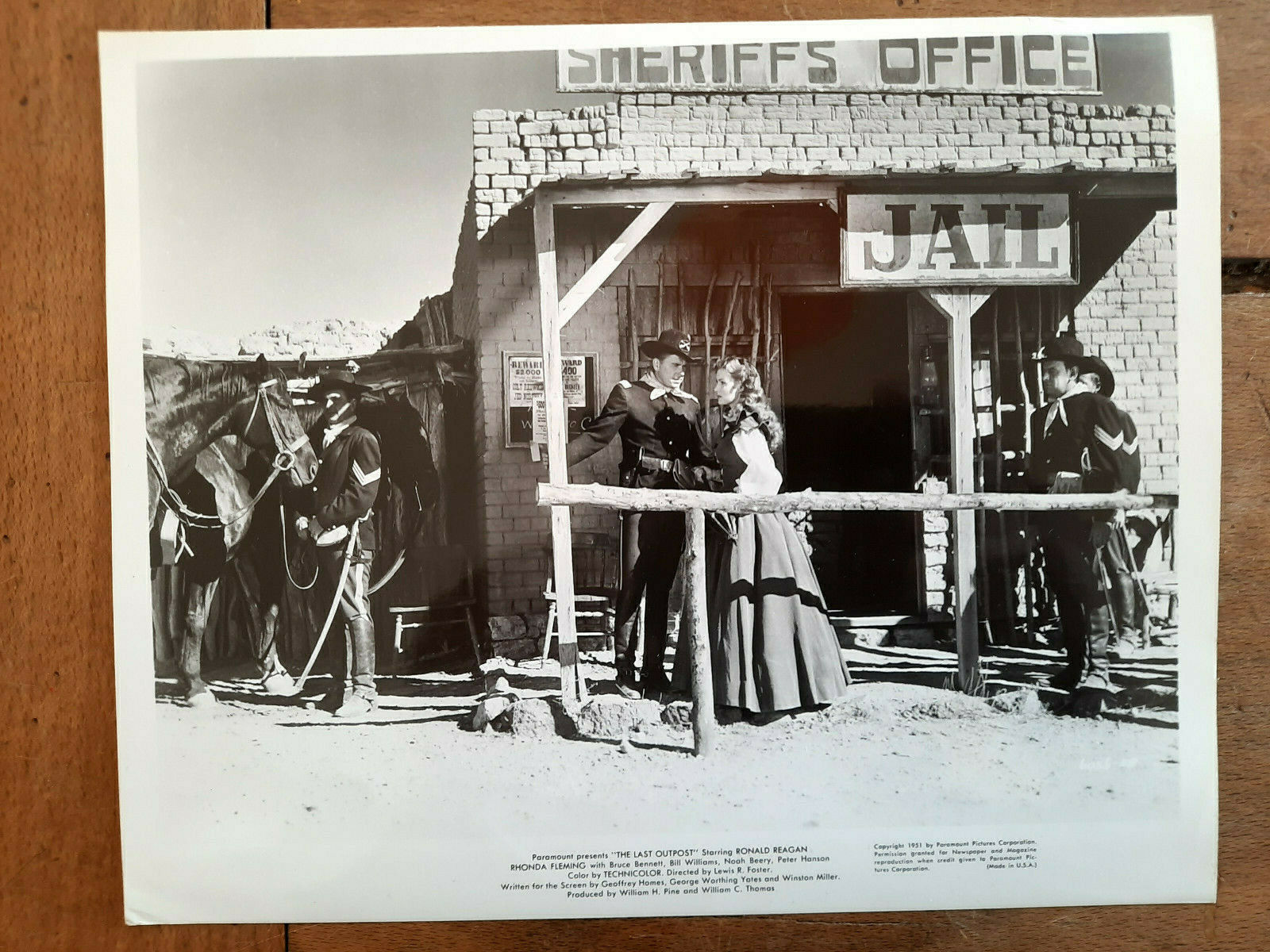 2 Photos THE LAST BASTION "THE LAST OUTPOST" R. FOSTER Ronald REAGAN Western