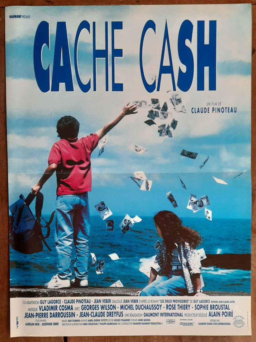 CACHE CASH Poster Claude PINOTEAU Michel DUCHAUSSOY Georges WILSON 40x ...