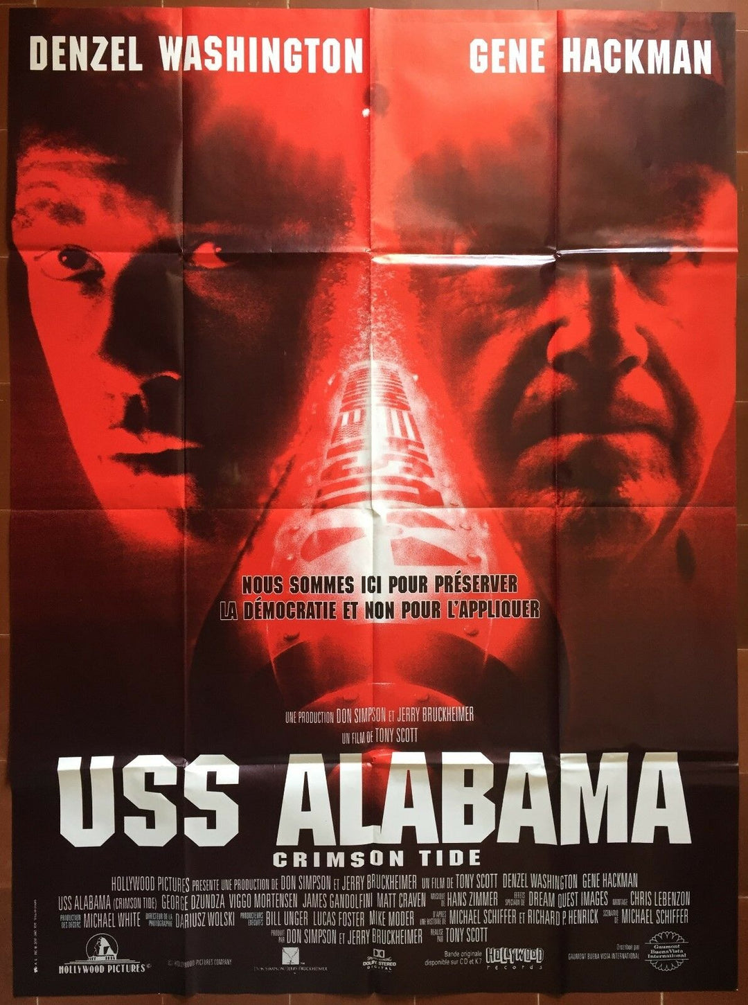 ポスター USS アラバマ クリムゾン・タイド ジーン・ハックマン