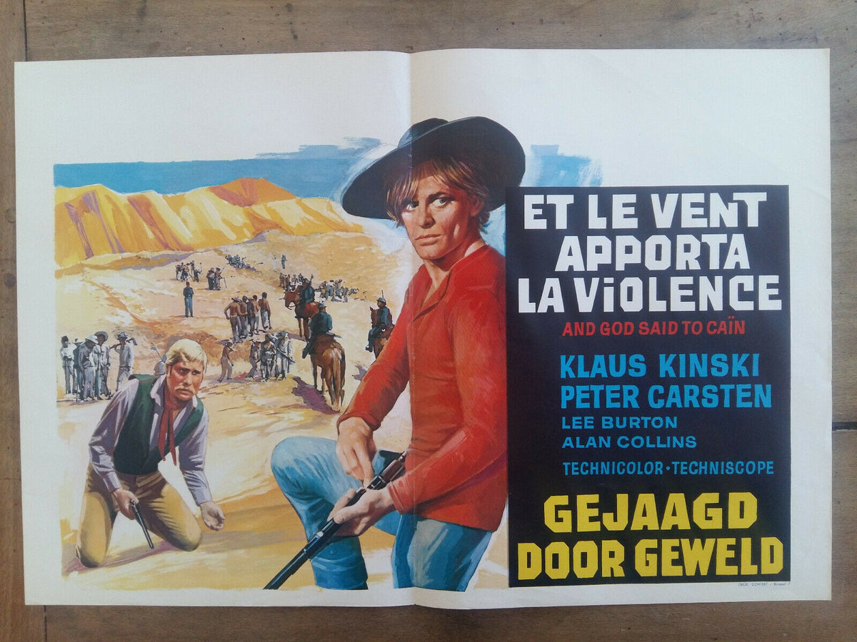Belgian poster AND THE WIND WILL BRING VIOLENCE GEJAAGD DOOR GEWELD Kl