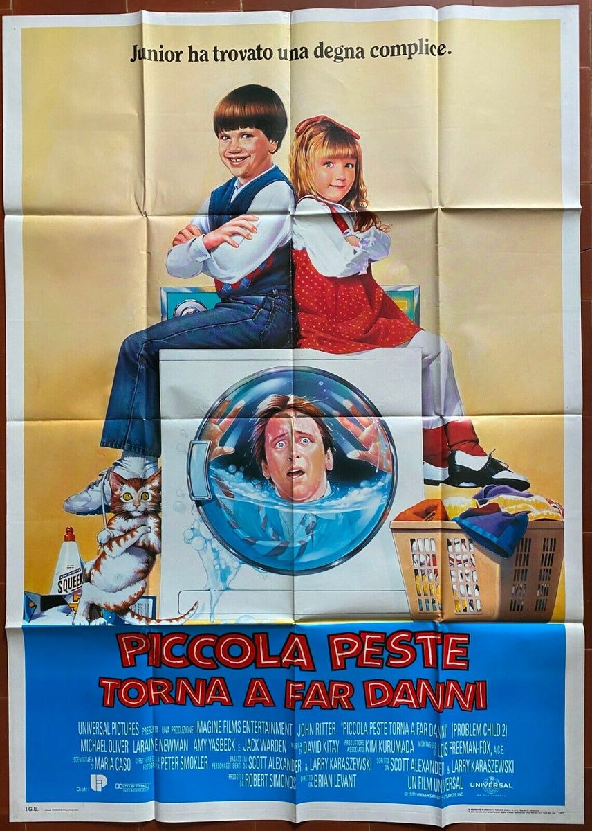 Italian Poster JUNIOR THE TERRIBLE Problem Child MICHAEL OLIVER 100x14 ...