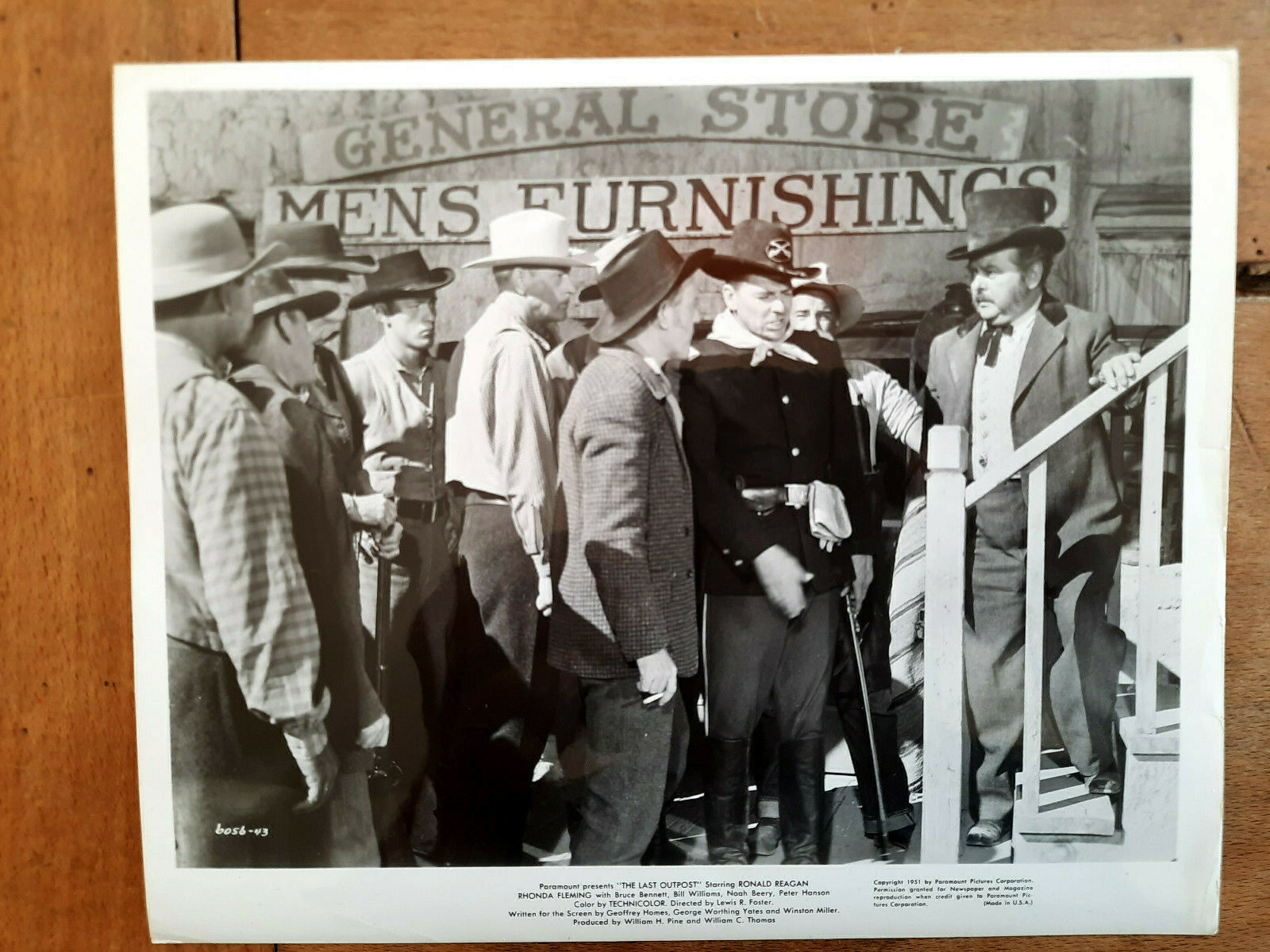 2 Photos THE LAST BASTION "THE LAST OUTPOST" R. FOSTER Ronald REAGAN Western