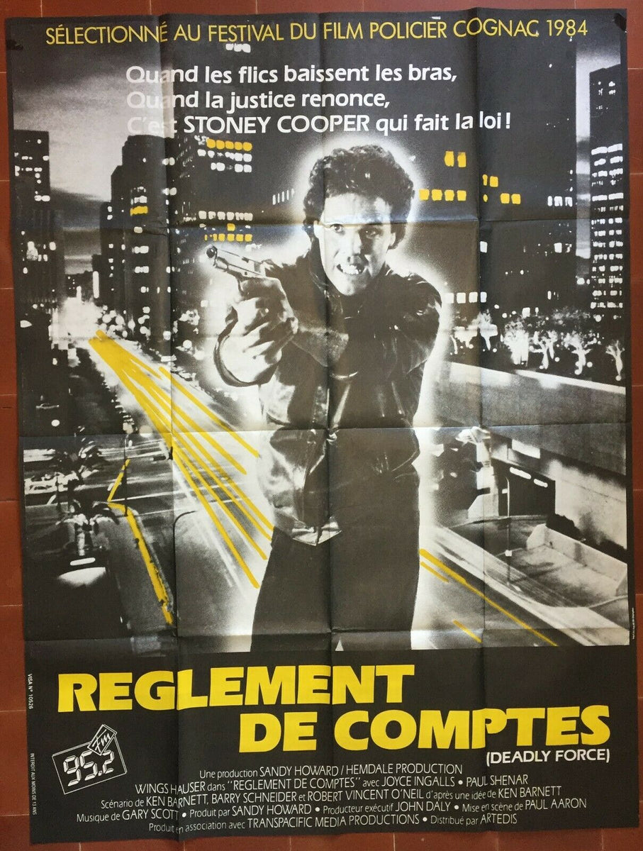 Affiche REGLEMENT DE COMPTES Deadly Force PAUL AARON Wings Hauser 120x