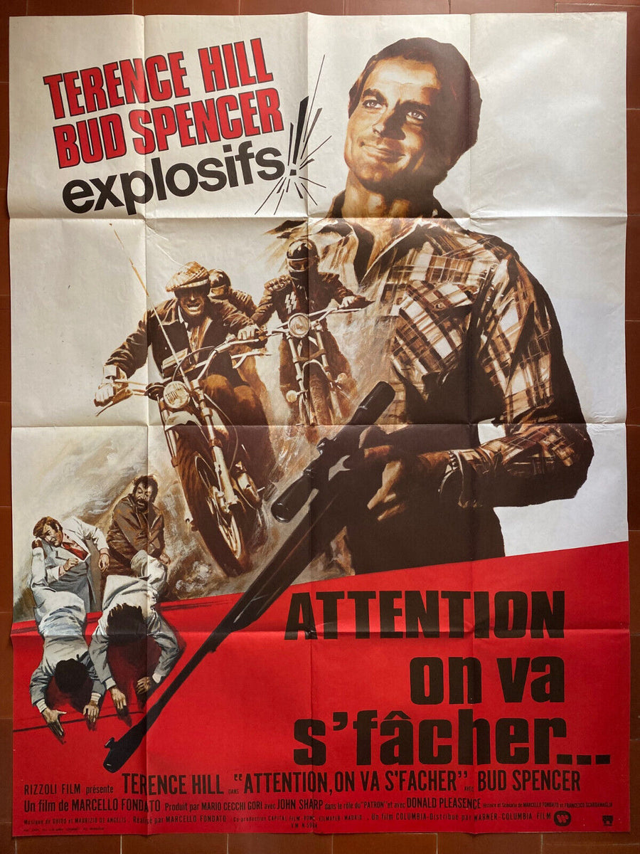 Affiche ATTENTION ON VA SE FACHER Bud SPENCER Terence HILL M. FONDATO CINEAD Affiche ATTENTION ON VA SE FACHER Bud SPENCER Terence HILL M. FONDATO CINEAD