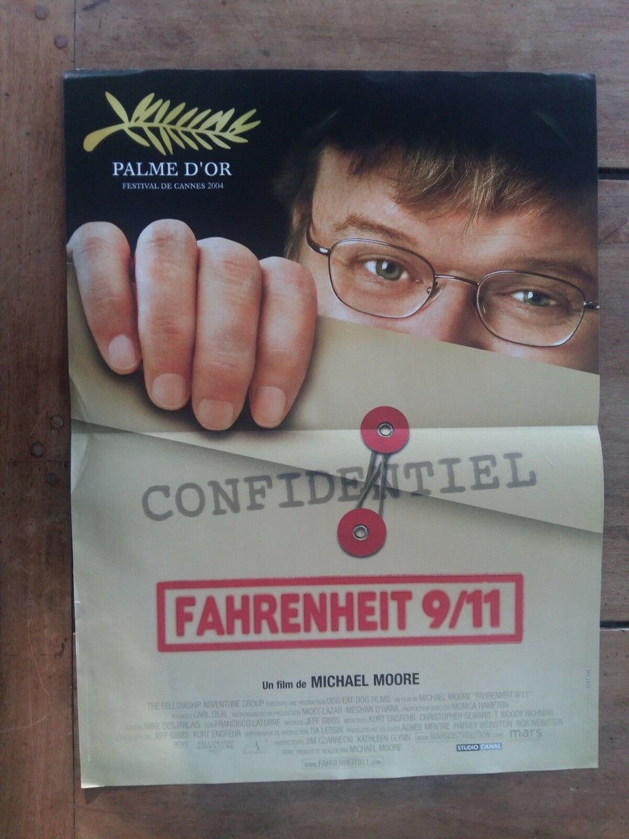 Poster FAHRENHEIT 9/11 MICHAEL MOORE CANNES festival 2004 40X60cm ...