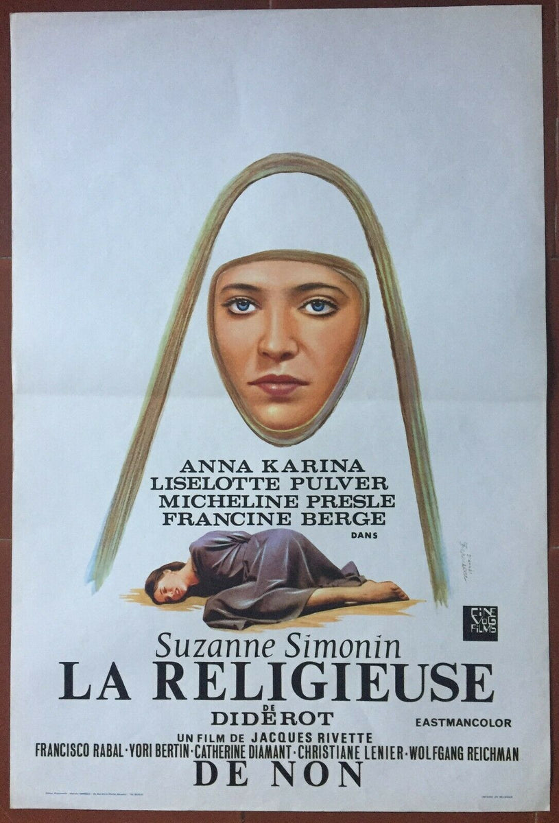 Belgian Poster THE NUN Jacques Rivette ANNA KARINA – CINEAD