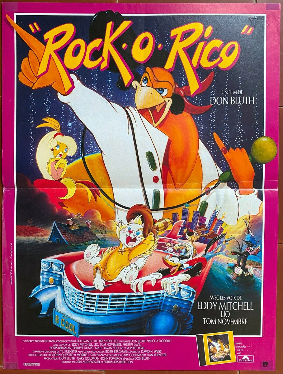 Poster ROCK.O.RICO Don BLUTH Rooster Rabbit Cadillac 40x60cm – CINEAD