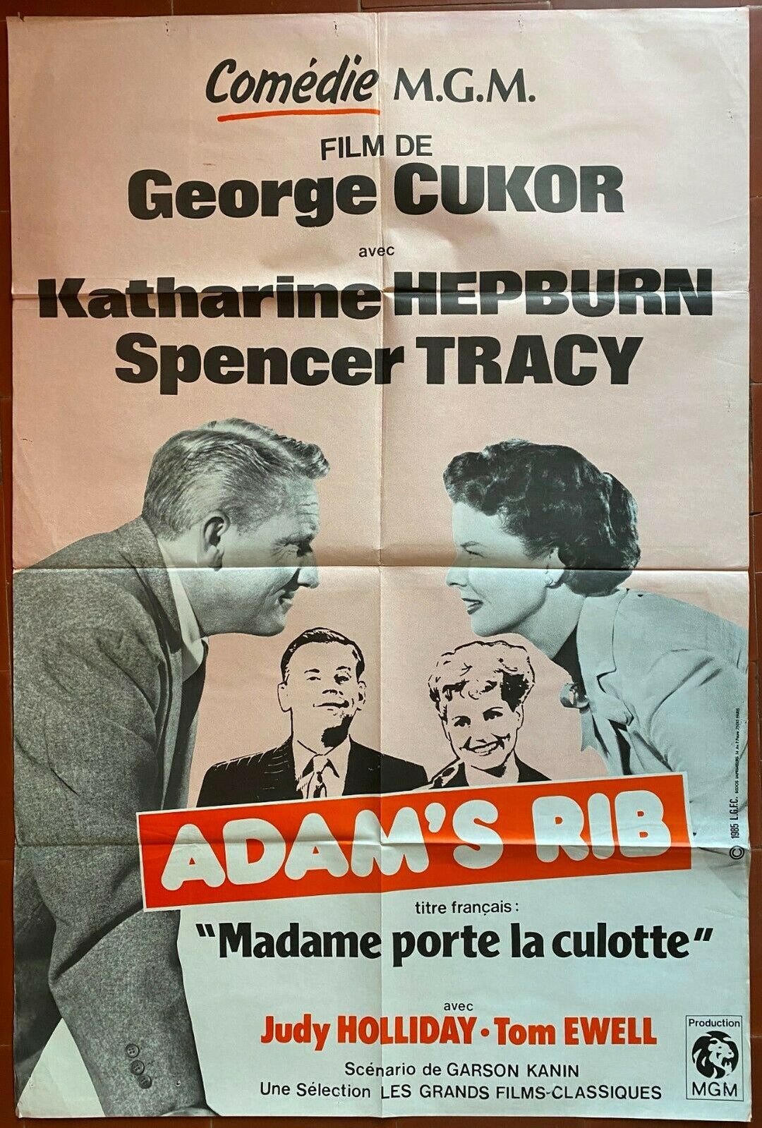 Poster MADAME WEARS PANTIES Adam's Rib SPENCER TRACY Katherine