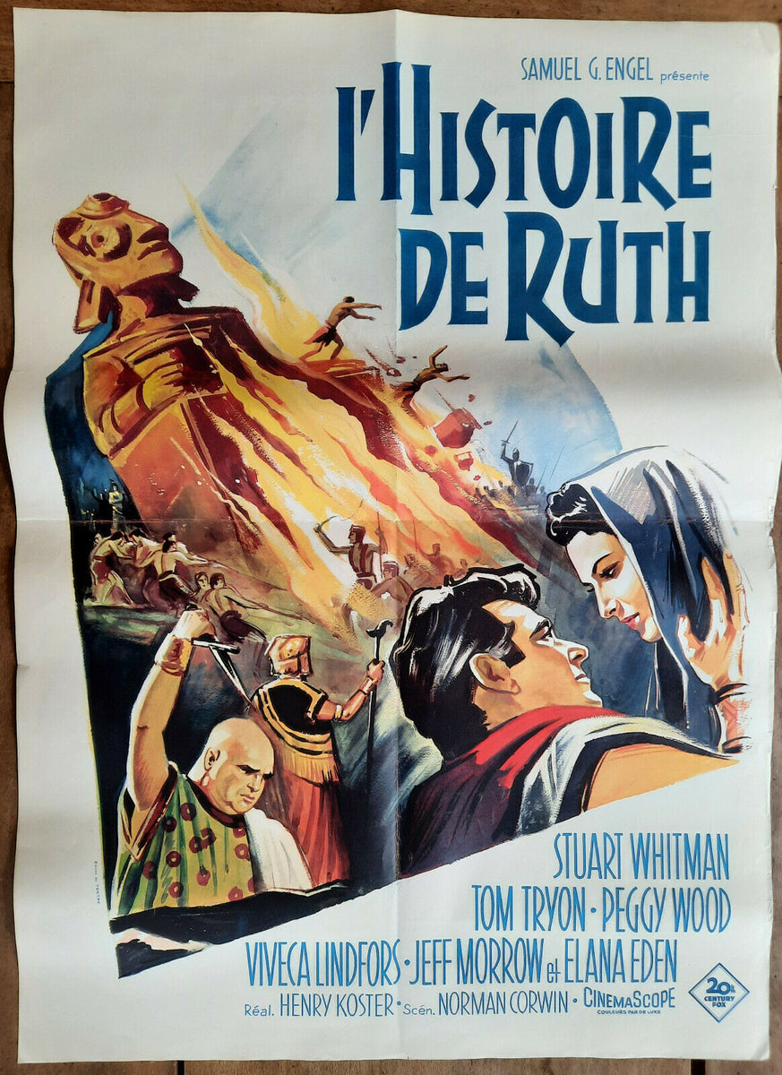 Poster THE STORY OF RUTH Henry KOSTER Stuart WHITMAN Tom TRYON 50x70cm ...