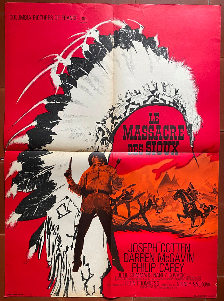 ポスター THE SIOUX MASSACRE スー族の大虐殺 ジョセフ・コットン 西部